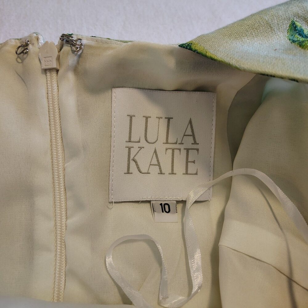 Lula Kate Dress Size 10 Green Floral Bridesmaid Gown Formal Prom Whimsy Fairy - Picture 6 of 12